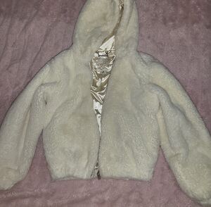 Jou Jou Kids Cream Fuzzy Jacket